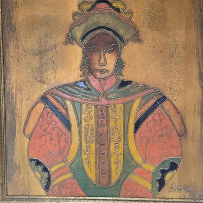 LOT 67P: Asian Themed Framed Portrait