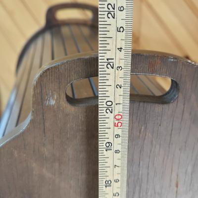 LOT71P: MCM Danish Style Roll Top Sewing Box
