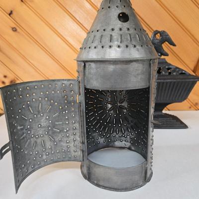 LOT 149F: Cast Iron Eagle Cachepot and More