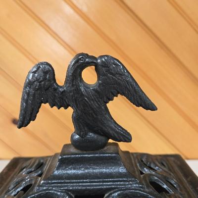 LOT 149F: Cast Iron Eagle Cachepot and More