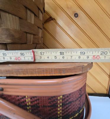 LOT 156F: Vintage Redmon Peru Ind. Picnic Basket and Basketville Picnic Basket