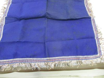Cobalt Blue Ty Nant Still Spring Water Bottle Souvenir Cloth Quilted Fabric Storage Box
