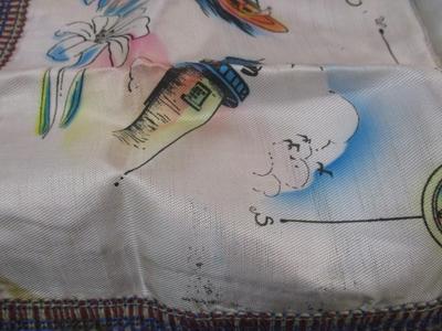 Cobalt Blue Ty Nant Still Spring Water Bottle Souvenir Cloth Quilted Fabric Storage Box