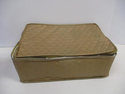 Cobalt Blue Ty Nant Still Spring Water Bottle Souvenir Cloth Quilted Fabric Storage Box