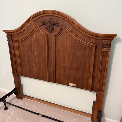 Ornate Queen Headboard with Bed Frame