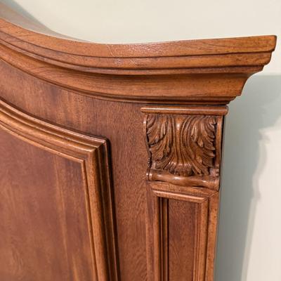 Ornate Queen Headboard with Bed Frame