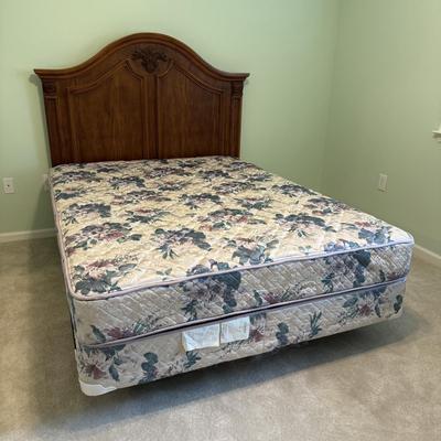 Ornate Queen Headboard with Bed Frame