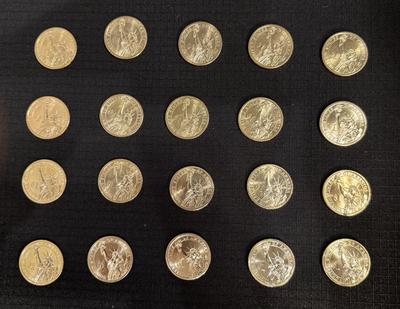 Gold! First 20 Presidential Coin Gold Dollar Set