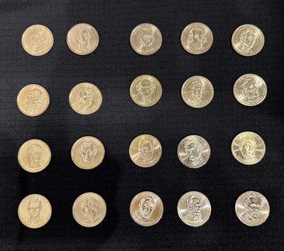 Gold! First 20 Presidential Coin Gold Dollar Set
