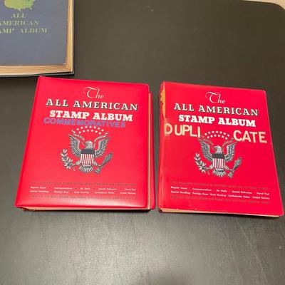 Three “The All American Stamp Album” Binders (O-SS)