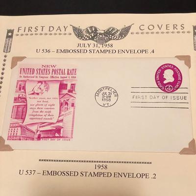 Stamped & Embossed First Day Cover Envelopes (O-SS)