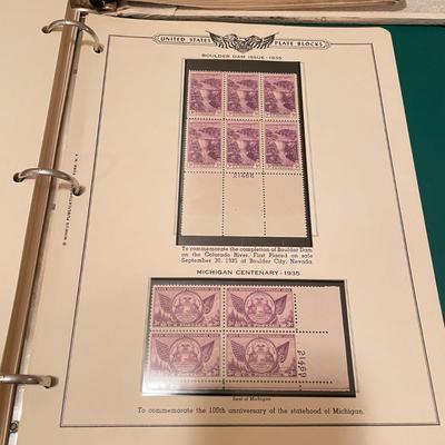 Two Plate Block Albums 1912-1949 (O-SS)
