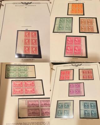 Two Plate Block Albums 1912-1949 (O-SS)