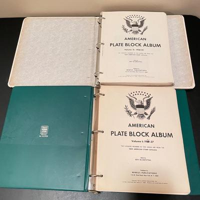 Two Plate Block Albums 1912-1949 (O-SS)