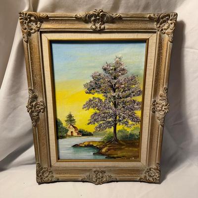 Original Landscape Painting in Ornate Frame (P-BM)
