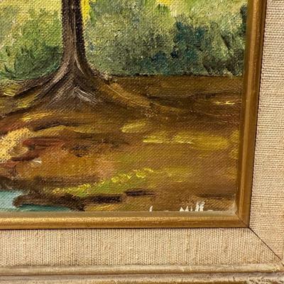 Original Landscape Painting in Ornate Frame (P-BM)