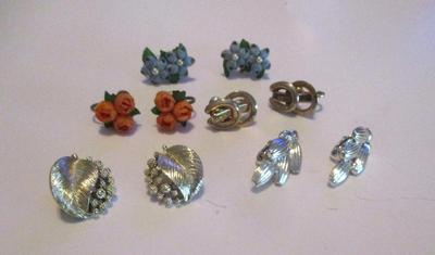 Antique Pierced & Clip On Earrings #42