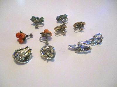 Antique Pierced & Clip On Earrings #42