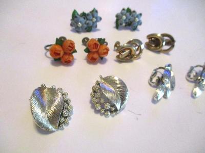 Antique Pierced & Clip On Earrings #42