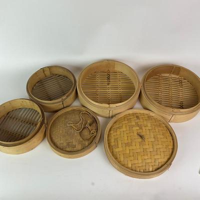 453 Bamboo Steamer Baskets Lot