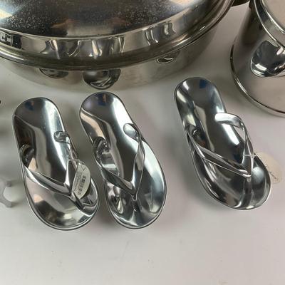 467 Stainless Steel & Pewter Decor Lot