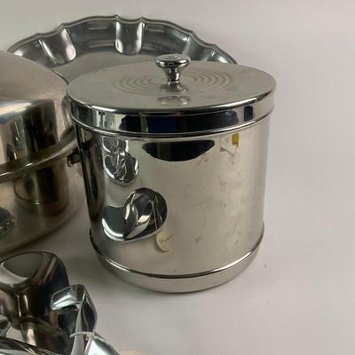 467 Stainless Steel & Pewter Decor Lot
