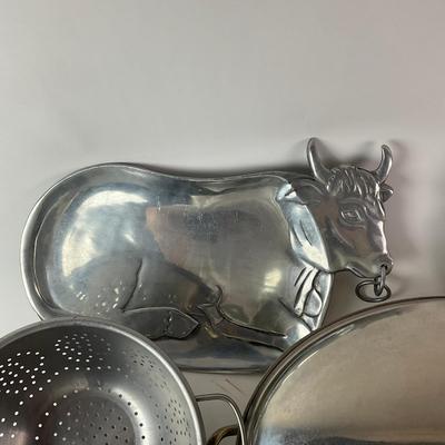 467 Stainless Steel & Pewter Decor Lot