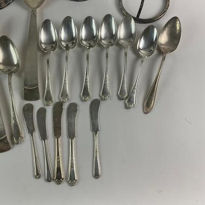 482 Silver Plate Lot - Spoons, Butter Knives, Coffee Pots, Serving Flatware