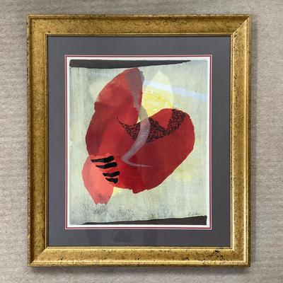 484 Signed Anne Irons Framed Original Mixed Media Watercolor Acrylic "Eve"