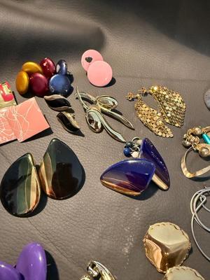 Sale Photo Thumbnail #261: This is for a large lot of earrings. I would say most of them are like 80s and 90s. Very cool.