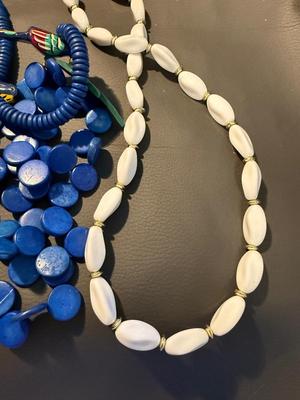 Sale Photo Thumbnail #266: This is for a lot of Vintage plastic necklaces and a bracelet that is from PC designs from India