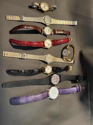 Sale Photo Thumbnail #267: This is for a lot of women’s watches. I don’t know anything about these if they just need batteries or not these are sold as is look at each picture for any flaws..