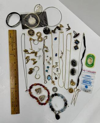 Sale Photo Thumbnail #52: See photos for details, there are many single earrings without mates.