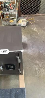 Sale Photo Thumbnail #294: This is a great size safe! It is heavy and you will need someone to help you load it. The combination I was given does not work. However, I have the paperwork and phone number to the company and they can change the combination. The measurements are in the