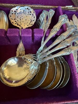 Sale Photo Thumbnail #310: This is for a plethora of Roger Brothers Grape Design Serving pieces. It’s absolutely stunning. This would enhance any party or gathering. If you would like to make an offer please contact us.