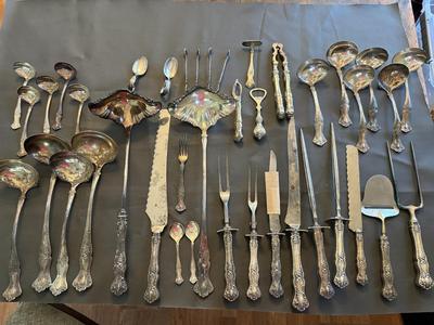 Sale Photo Thumbnail #296: This is for a plethora of Roger Brothers Grape Design Serving pieces. It’s absolutely stunning. This would enhance any party or gathering. If you would like to make an offer please contact us.