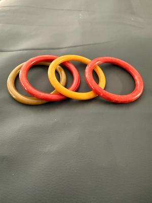 Sale Photo Thumbnail #340: These are a statement must have! Love these Bakelite bangles! How fun are they to ware out or to the office? Must have!