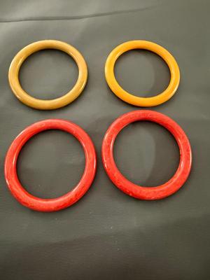 Sale Photo Thumbnail #341: These are a statement must have! Love these Bakelite bangles! How fun are they to ware out or to the office? Must have!