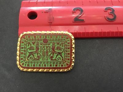 Marvella Egyptian Revival Glass Brooch