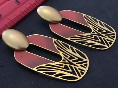Matt Gold Dangle Earrings