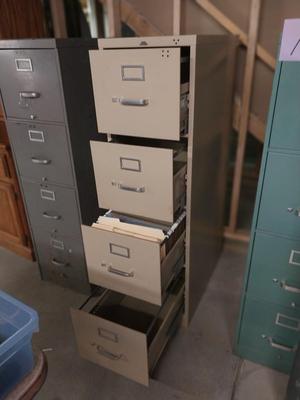 FOUR DRAWER METAL FILING CABINET