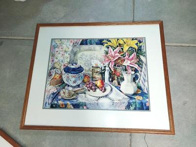 TWO FRAMED COLORFUL PICTURES