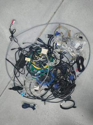 LARGE CABLE AND CORD PILE