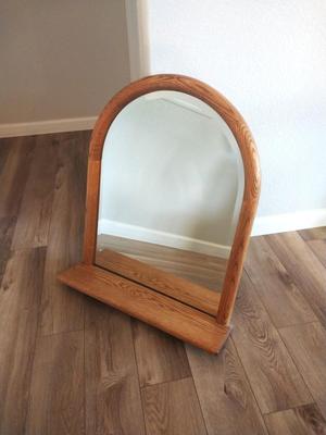 WOODEN MIRROR SHELF