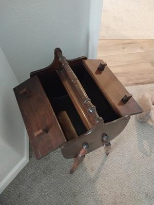 VINTAGE WOODEN SEWING STAND