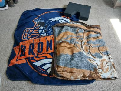 BRONCO AND DEERE THROWS