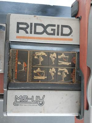 RIDGID DUEL BEVEL SLIDING MITER SAW ON MOBIL STAND