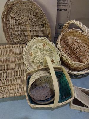 VARIETY OF WICKER BASKETS