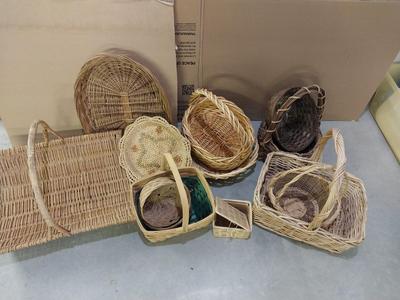 VARIETY OF WICKER BASKETS