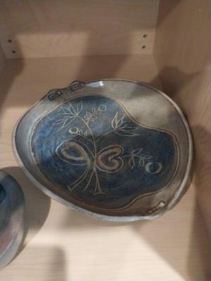 CLAY PLATTER AND DISH WITH LID